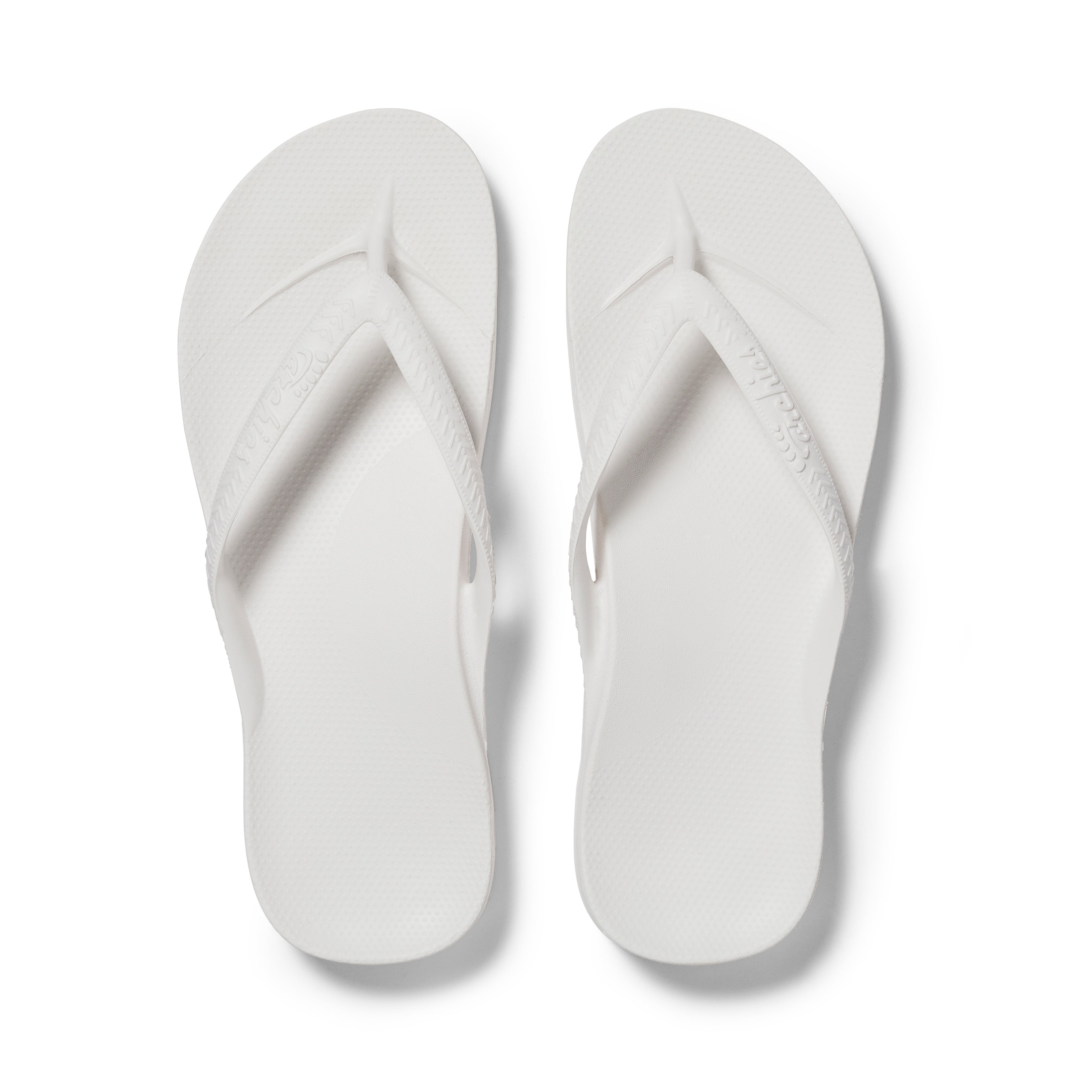 White - Arch Support Flip Flops 